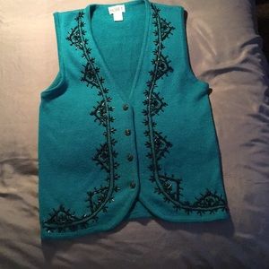Koret cardigan sweater vest small